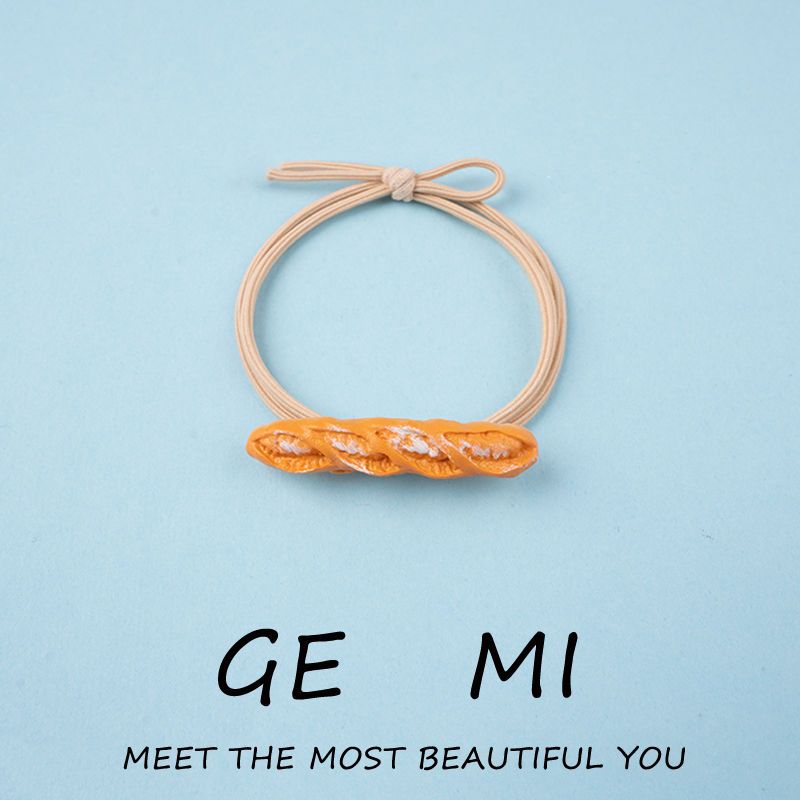 Cute Bread Hair Rope for Boyfriend Small Rubber Band Cartoon Student Rubber Band for Hair Ties Internet Celebrity Mori All-Match Hair Ties