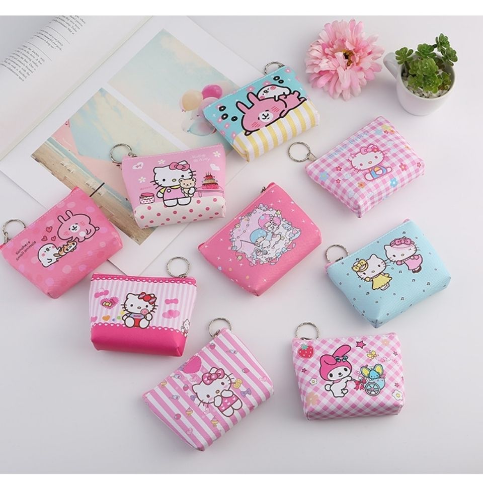 [buy three， get one free] creative same gift kt cute key case storage bag coin purse mini wallet