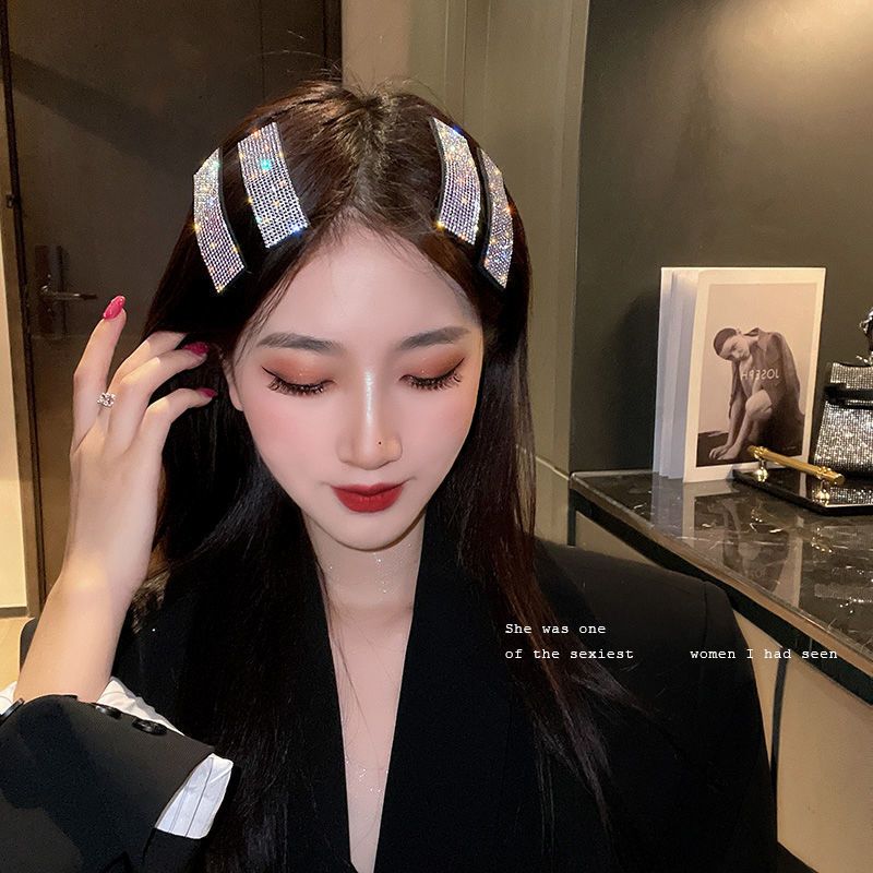 korean internet celebrity same ins rhinestone bb clip girl hair accessories barrettes bang clip adult headdress pearl clip