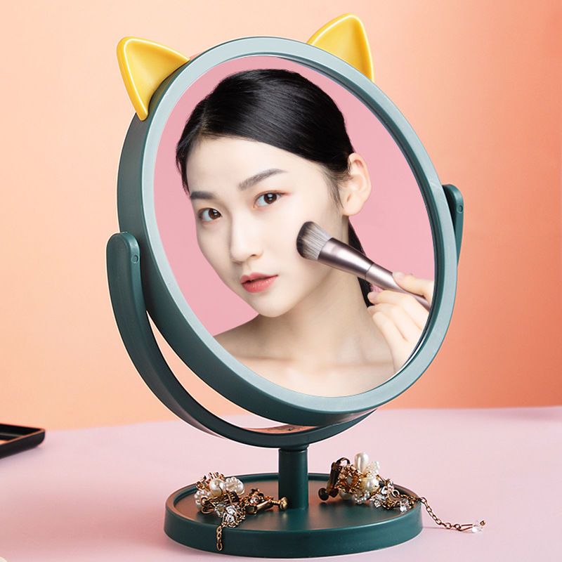 Cosmetic Mirror Household Small Desktop Can Stand Folding Mirror Office Student Cute Dormitory Handheld Cosmetic Mirror