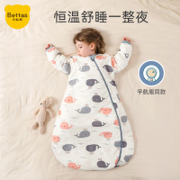 贝肽斯婴儿睡袋新生儿童冬季加厚恒温防踢被宝宝四季通用春秋纯棉
