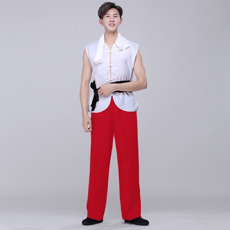 阿宝演出服陕北汉子民俗服装农民腰鼓表演服成人儿童新疆西藏专链-图2