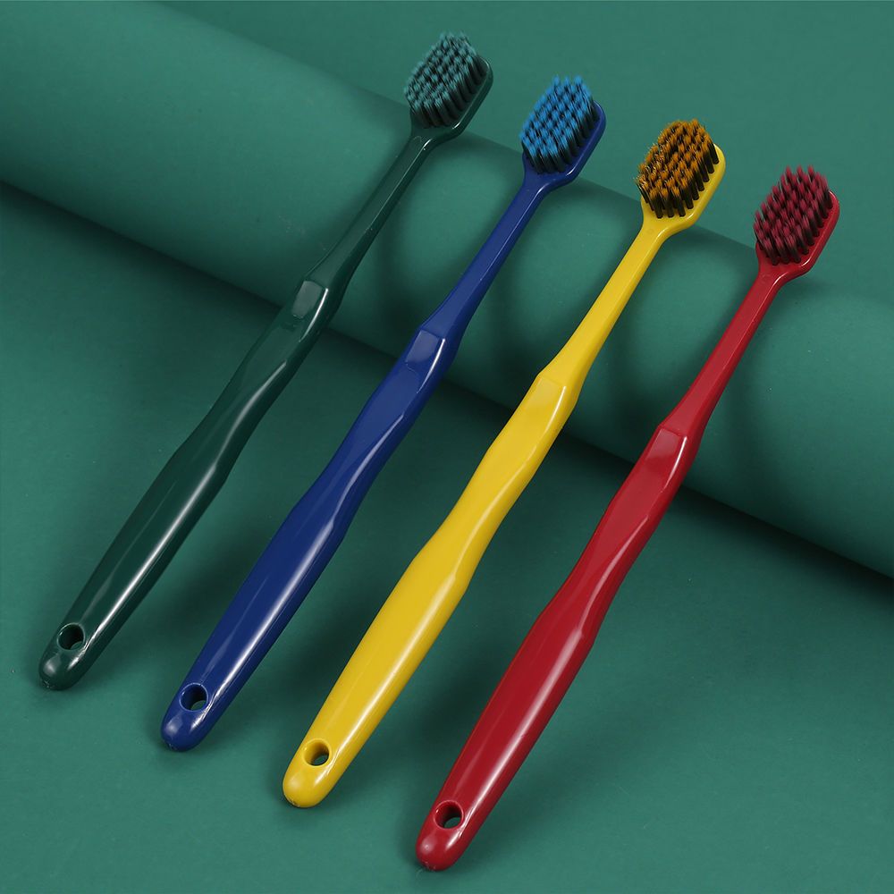 Soft-Bristle Toothbrush Adult Flame Bristle Independent Packaging Chinese Style Color Matching Simple Value Special Offer Family Pack
