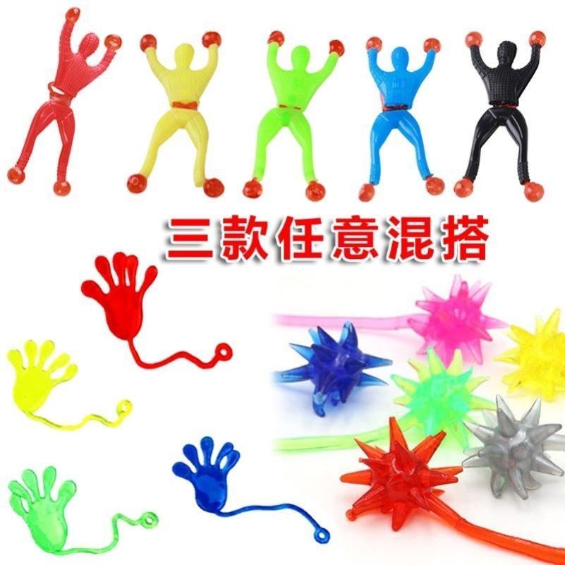 wall climbing spider man toy free shipping superman sticky decompression spider-man trick sticky palm boring artifact villain