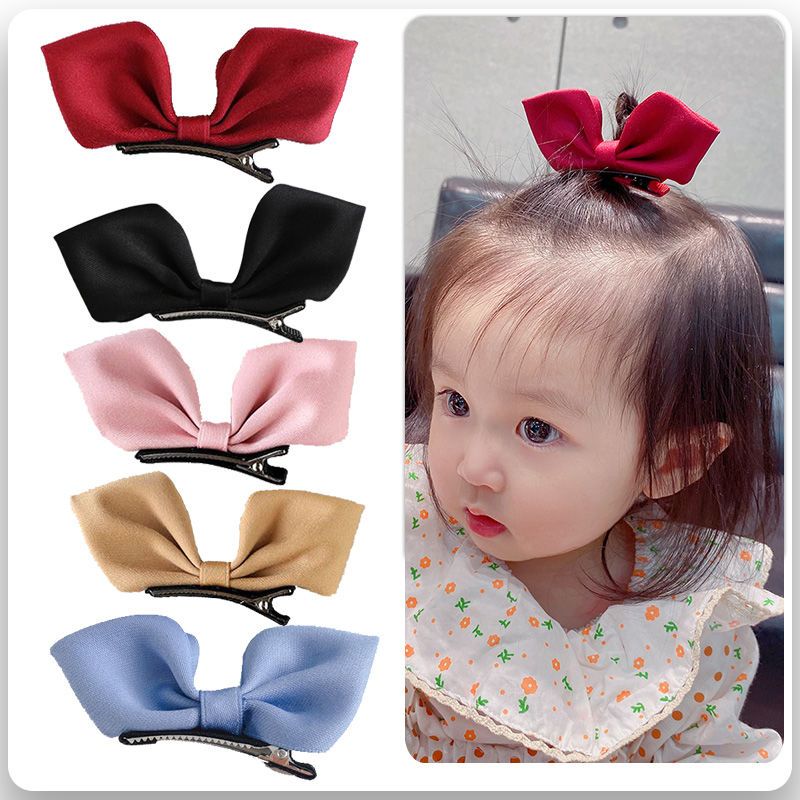 Children's Hairpin Headdress Bow a Pair of Hairclips Baby Hair Clip Girls Head Clip Side Princess Little Girl Clip Hair Accessories