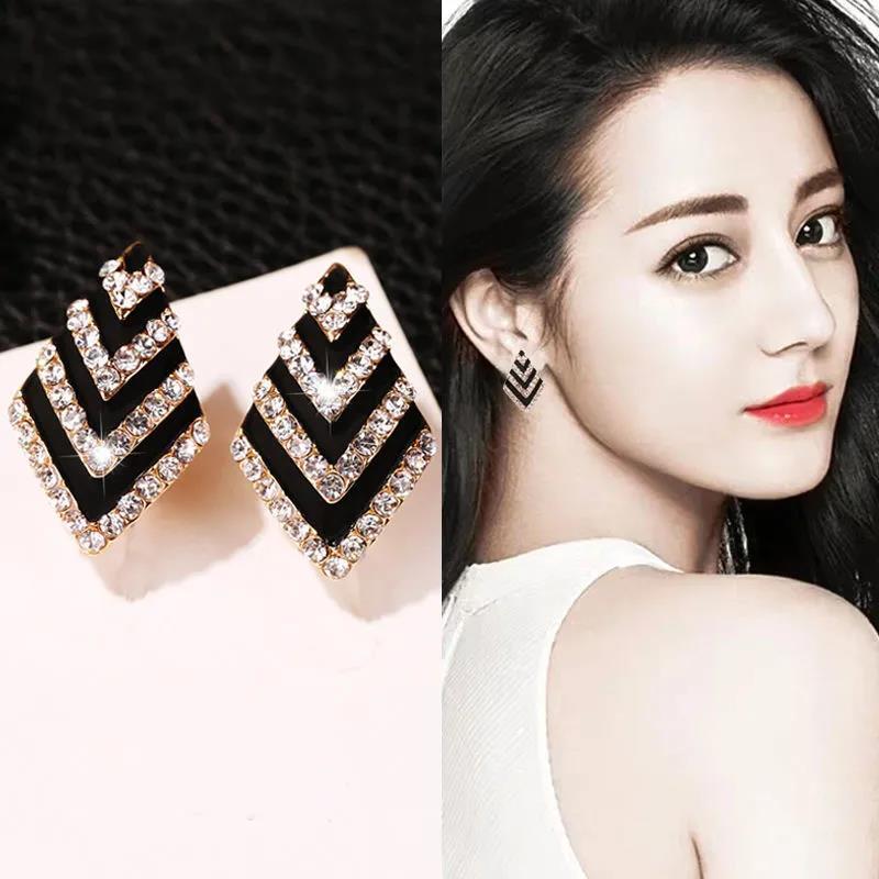 925 Silver Needle Ring High-End Earrings for Women 2023 New Earrings Hot Sale Internet Influencer Stud Earrings Female Temperament