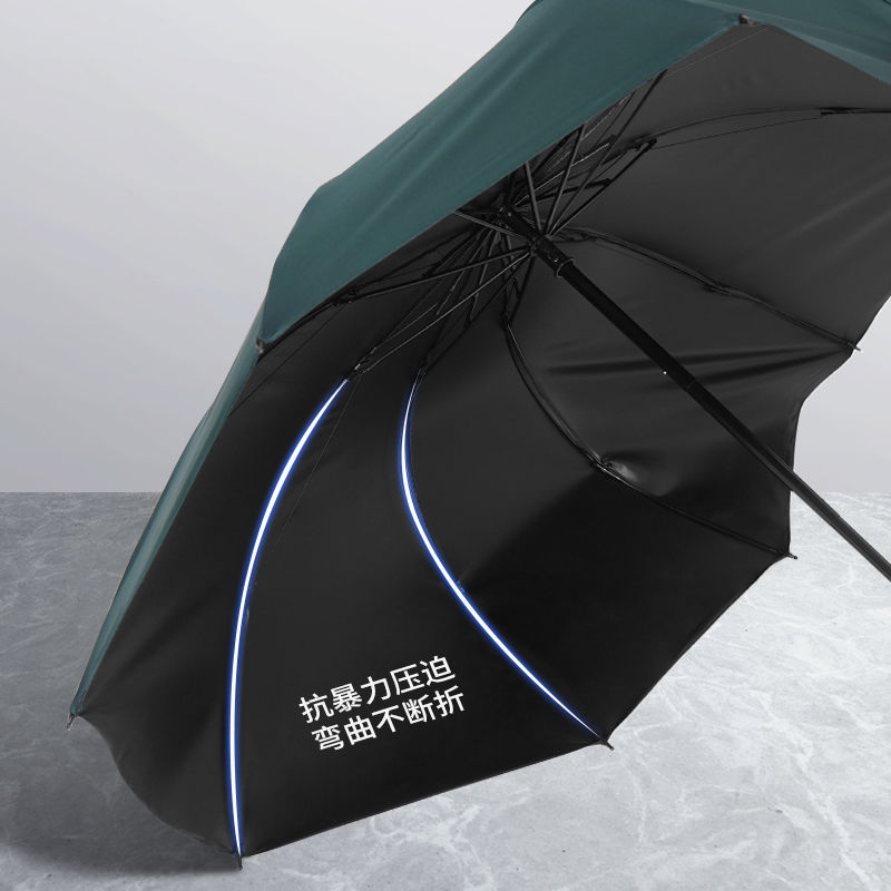 Ten-Bone plus-Sized Umbrella Large Folding Solid Umbrella Female Rain Or Shine Dual-Use Umbrella Vinyl Sun Protective Sun Umbrella Sun Umbrella Male