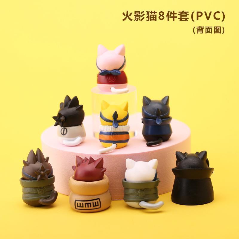 New Naruto Cat Doll Cute Hand-Made Blind Box Cake Decorative Ornaments Naruto Cat Model Birthday Gift