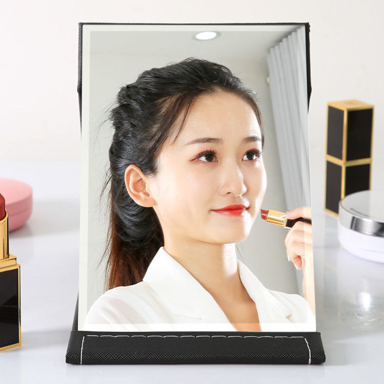 mirror makeup mirror foldable and portable desktop female student portable hd desktop small standing beauty dressing mirror