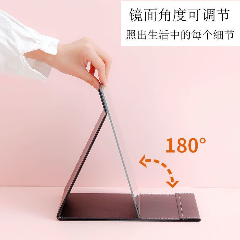 Mirror High Clearness Makeup Mirror Folding Mirror Portable Mirror Home Dressing Mirror College Student Dormitory Internet Celebrity Ins Style