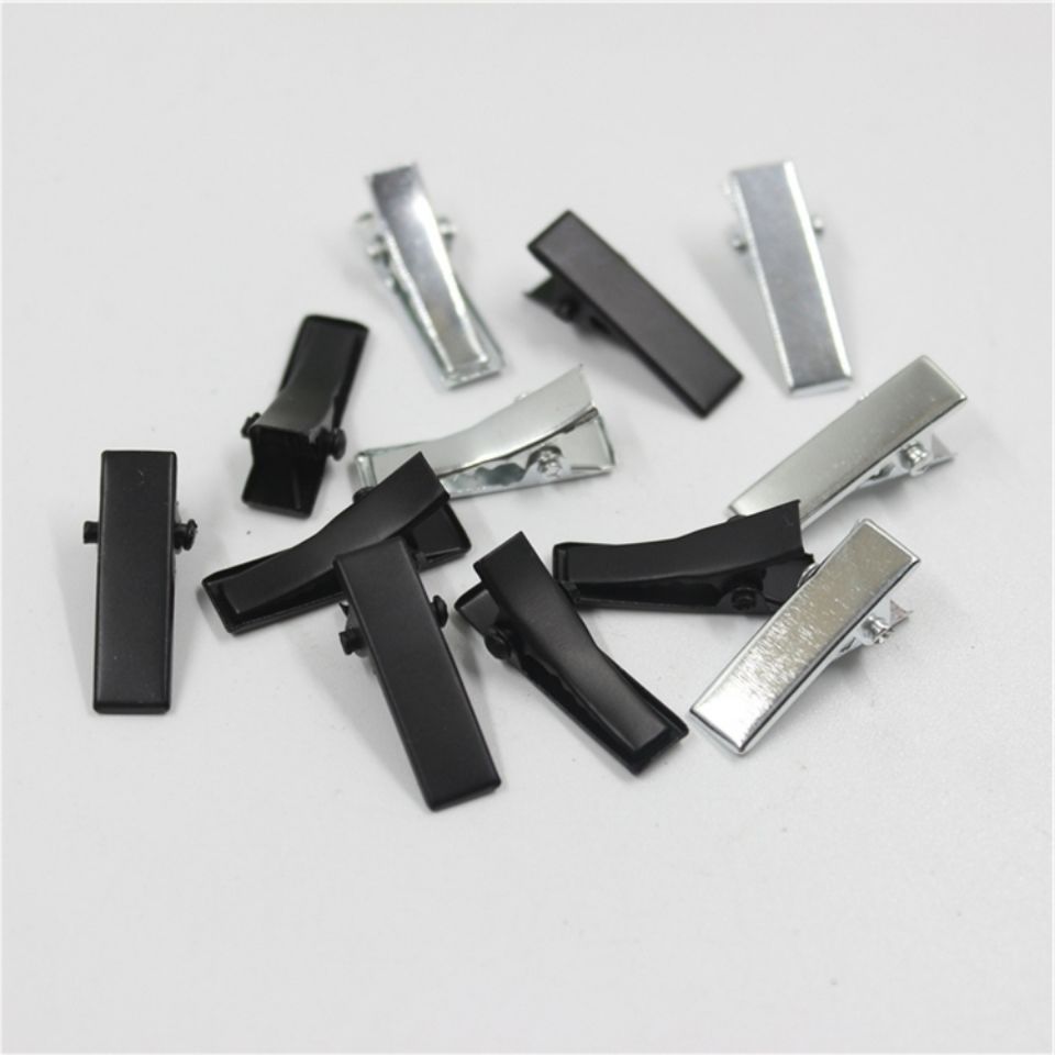 （200 pieces） 2cm barrettes custom diy barrettes accessories black 2cm square clip small clip mini barrettes