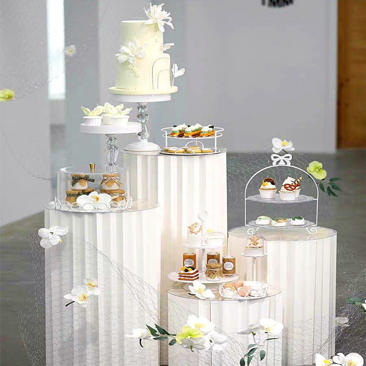 wedding folding cylinder dessert table paper roman column folding column road lead decoration shopping window birthday party layout