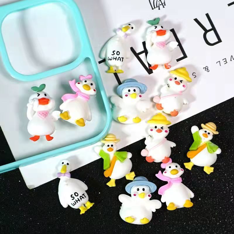 bicai cartoon cute duck friends diy crystal glue cream phone case jewelry hairpin decorative filling