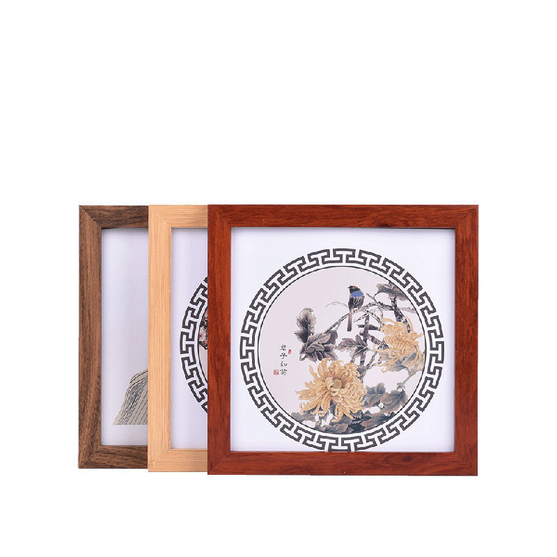 Photo Frame Solid Wood Chinese Painting Square Mounting Calligraphy and Painting Frame 35 Xuan Paper Cardboard 38 33 1666.65cm-Inch Wall Hanging Picture Frame