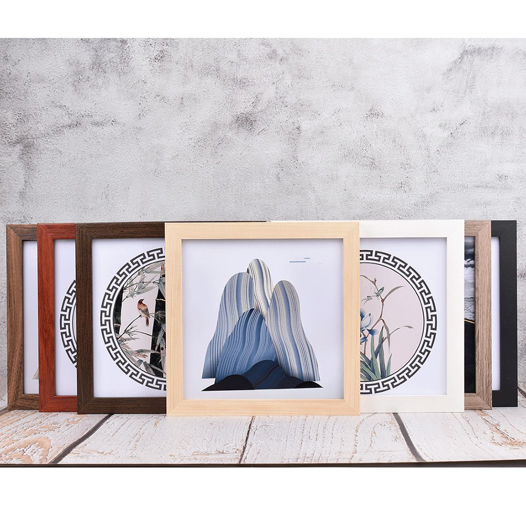 Photo Frame Solid Wood Chinese Painting Square Mounting Calligraphy and Painting Frame 35 Xuan Paper Cardboard 38 33 1666.65cm-Inch Wall Hanging Picture Frame