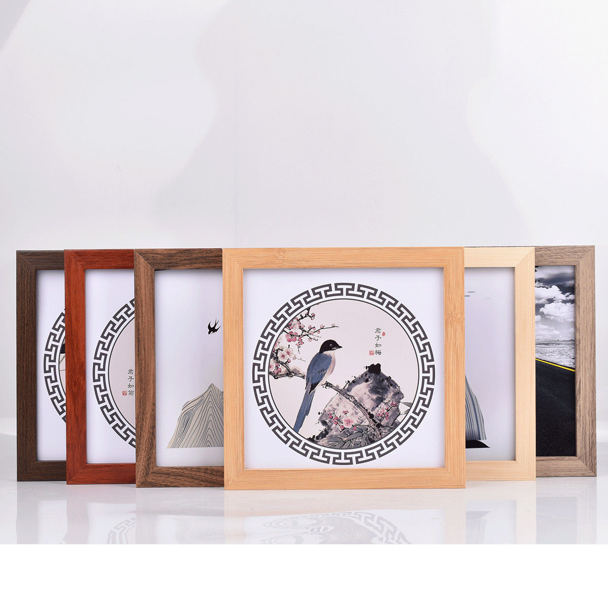 Photo Frame Solid Wood Chinese Painting Square Mounting Calligraphy and Painting Frame 35 Xuan Paper Cardboard 38 33 1666.65cm-Inch Wall Hanging Picture Frame