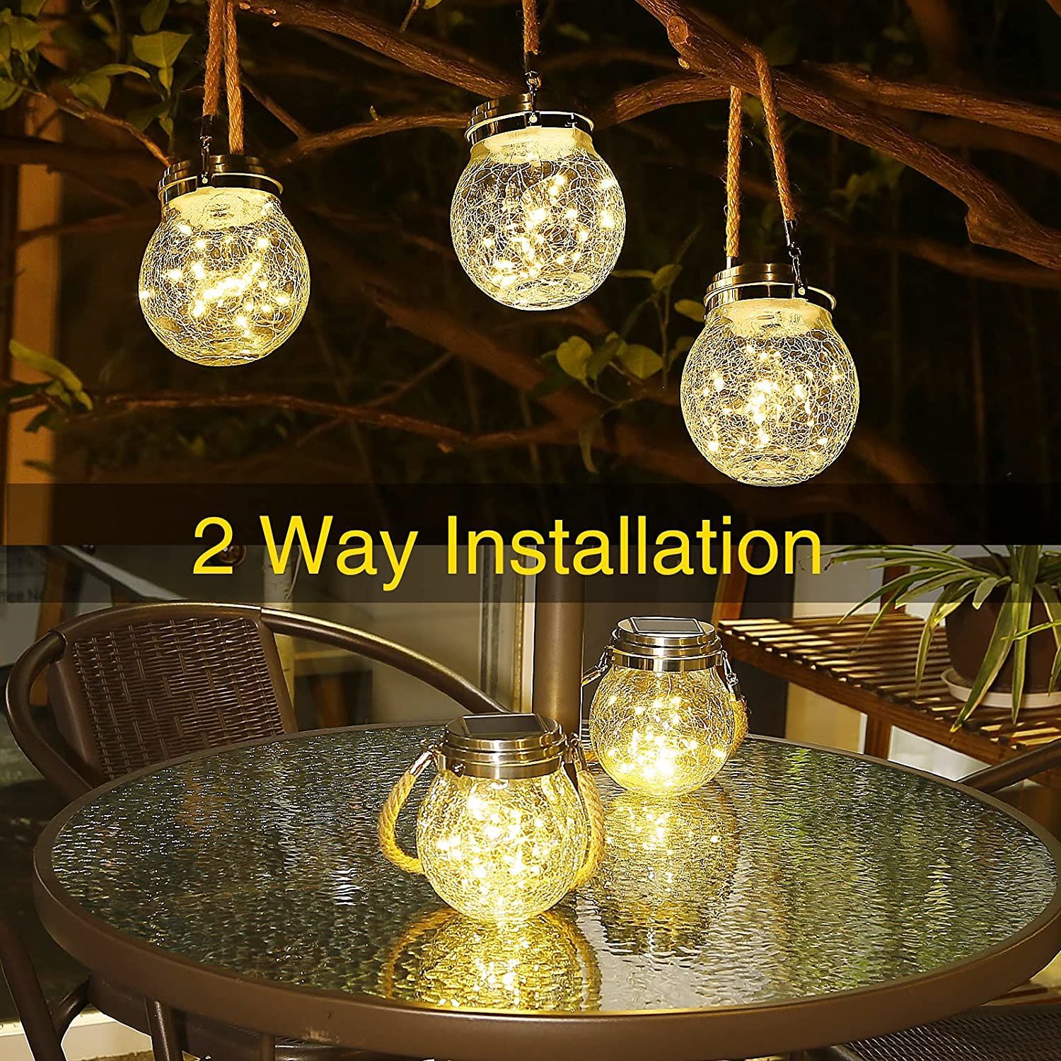 Solar Glass Bottle Outdoor Waterproof Garden Lamp Household Wall Lamp Balcony Villa Garden Landscape Lamp Decorative Lamp