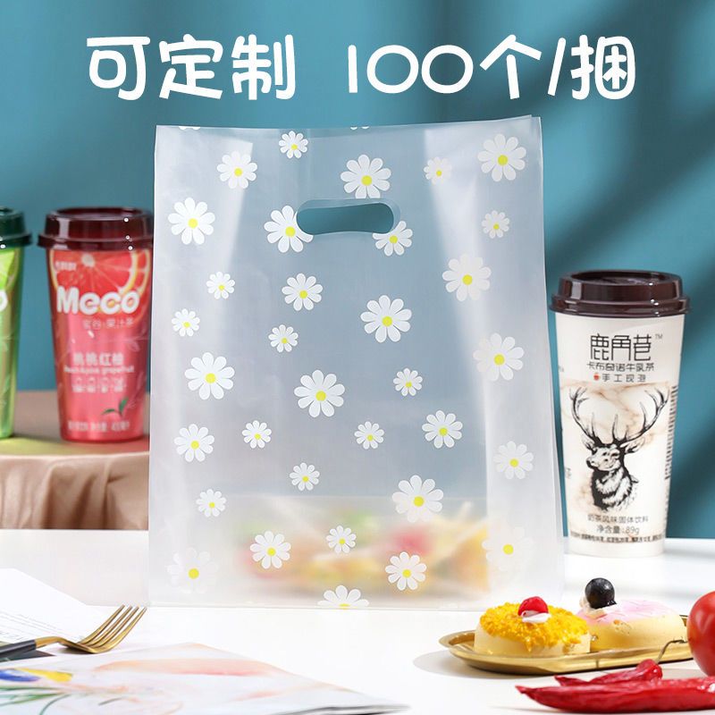 disposable dessert take out take away bags baking pizza sushi plastic food bags bento box hand-held packing bags