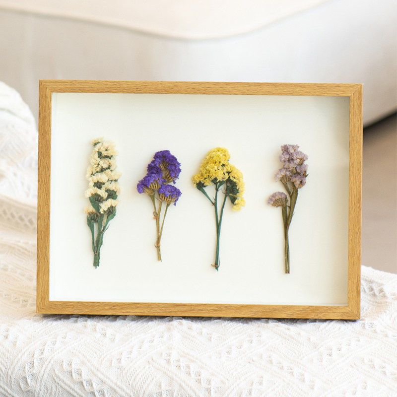 Dried Flower Photo Frame Hollow Brickearth Plant Specimen DIY Handmade Preserved Rose Preserved Fresh Flower Wall Hanging and Table Decoration