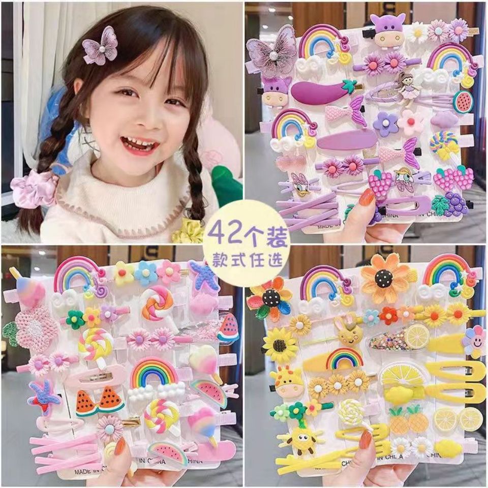 children‘s online red cartoon barrettes korean princess headdress girl‘s little girl‘s broken hair bb hairpin cute baby hair accessories