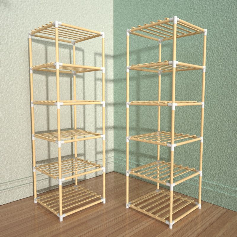 Simple Solid Wood Bookshelf Household Multi-Functional Shelf Floor Multi-Layer Solid Wood Bookcase Student Storage Space Saving