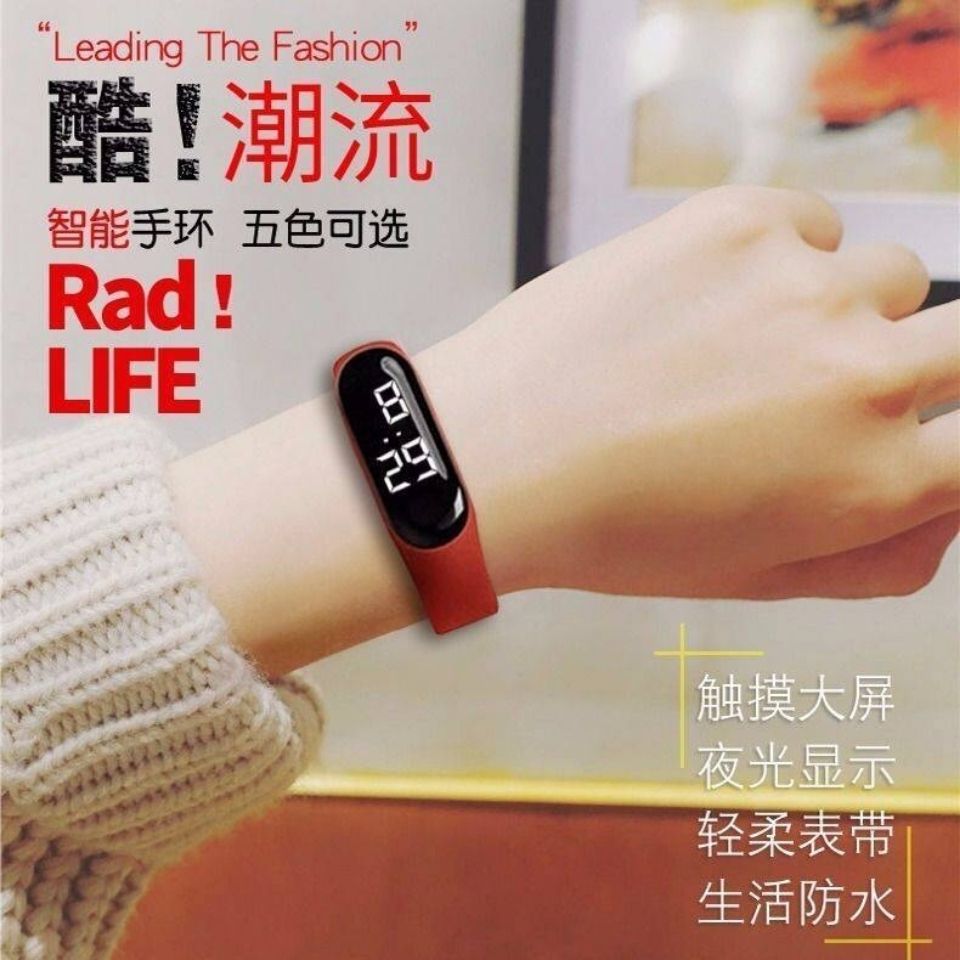 mi 3 white light led bracelet tiktok student children gift electronic watch sports touch bracelet & watch in stock wholesale