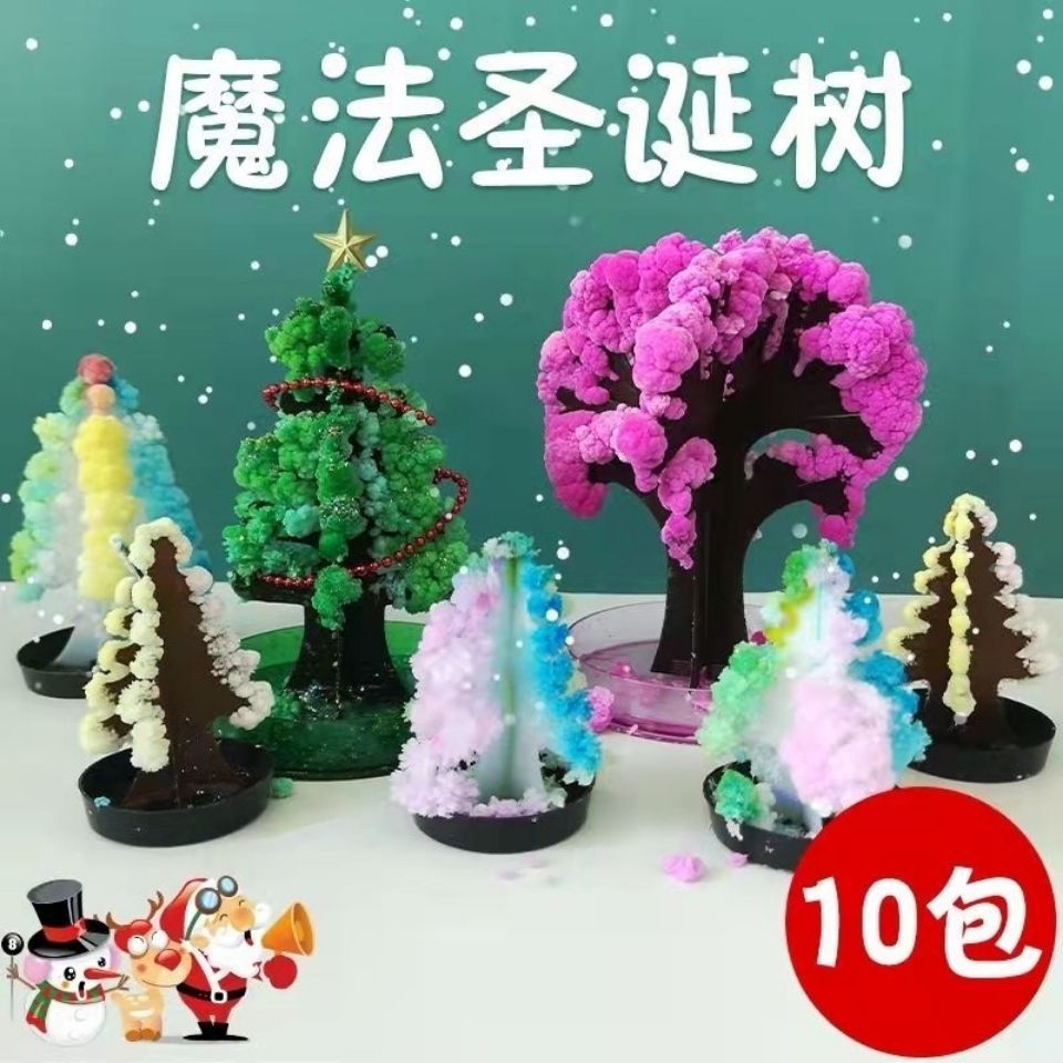 christmas decorative paper tree flowering watering colorful christmas tree wishing tree magic christmas toy christmas tree