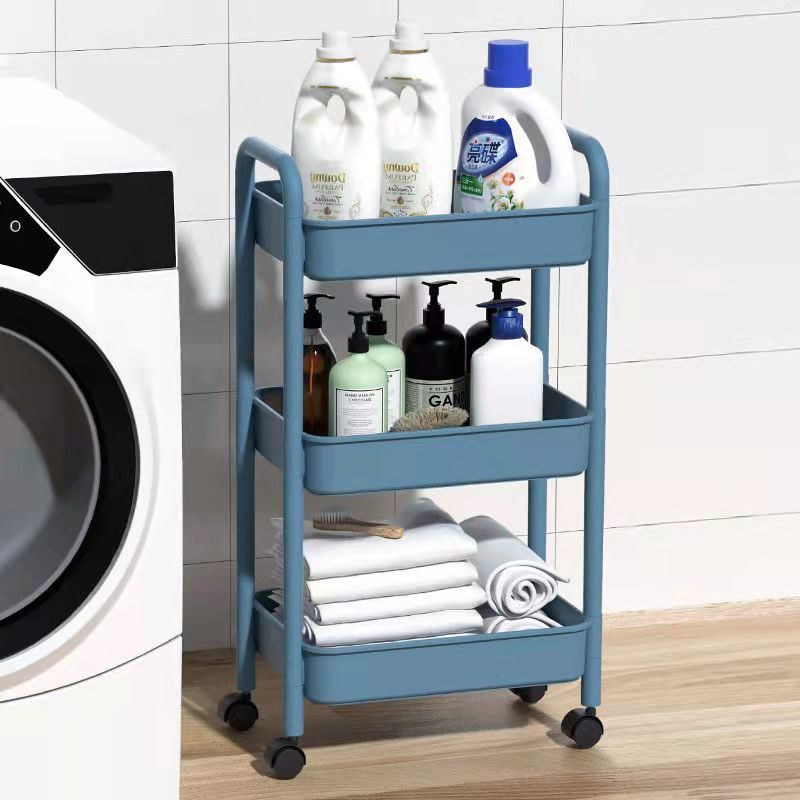 Trolley Rack Kitchen Floor Multi-Layer Snack Dormitory Bedside Bedroom Bathroom Mobile Bathroom Storage Rack