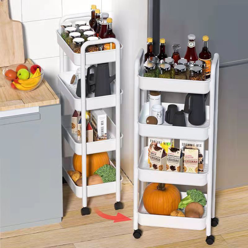 Trolley Rack Kitchen Floor Multi-Layer Snack Dormitory Bedside Bedroom Bathroom Mobile Bathroom Storage Rack