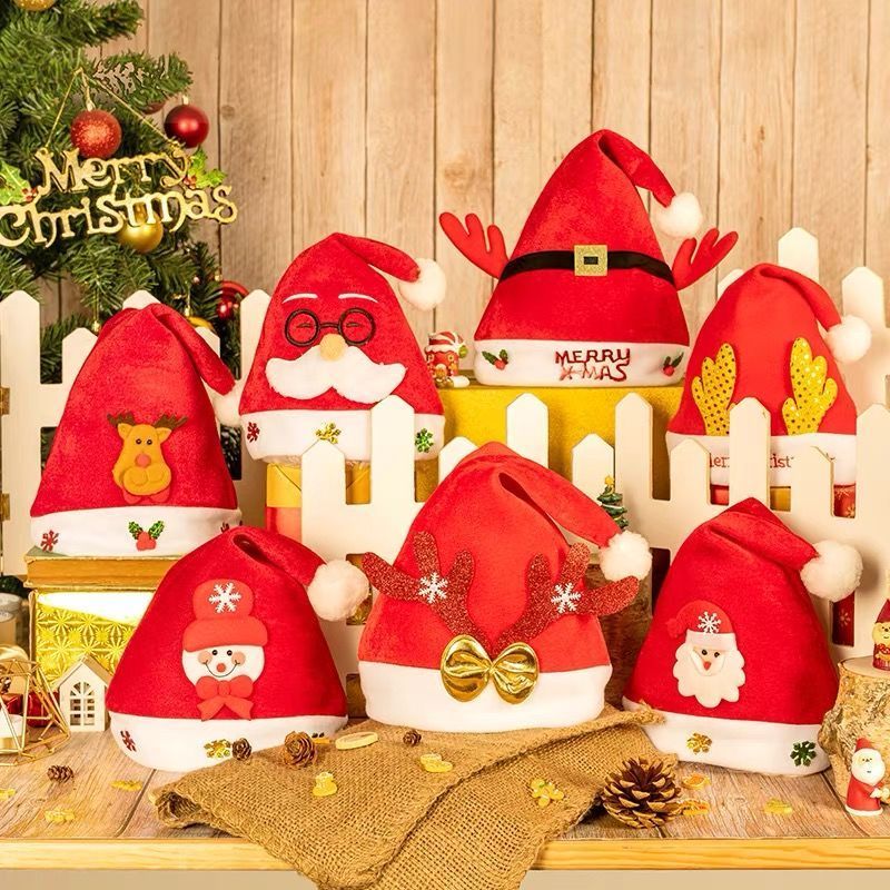 children‘s luminous christmas hat adult santa claus hat christmas decorations christmas present small gift wholesale