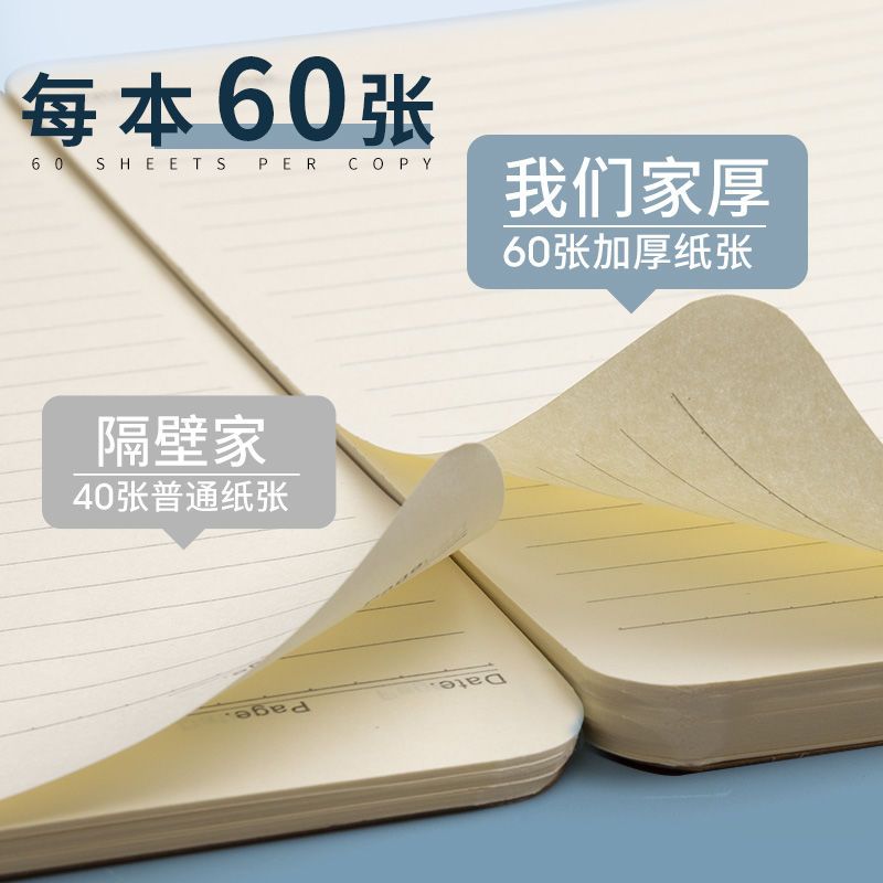 Kraft Paper Coil Notebook Notebook B5 Thickened Notebook Simple College Student Postgraduate Entrance Examination Exquisite Diary Super Thick