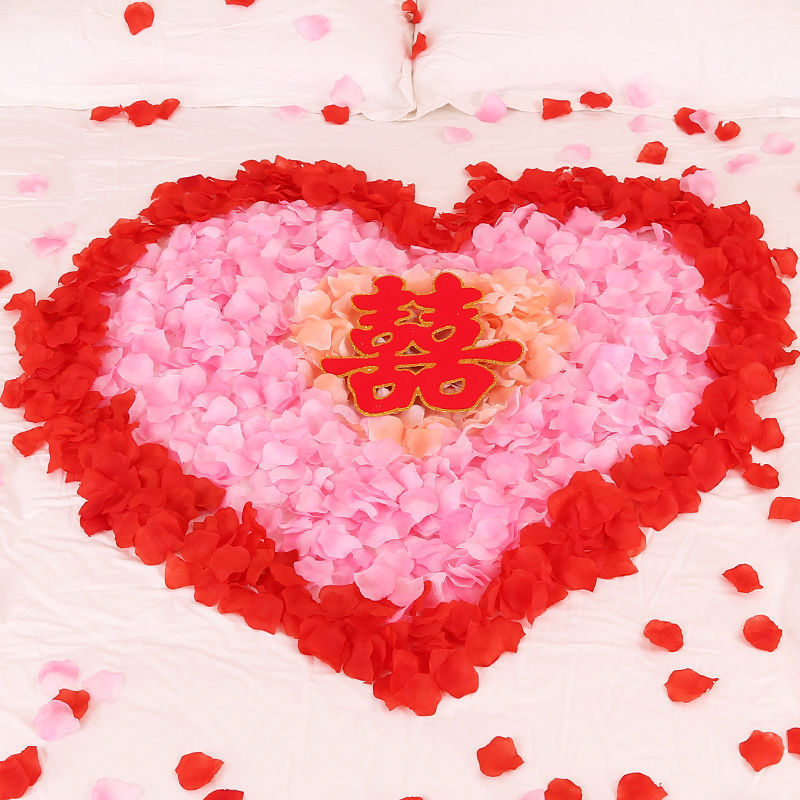 Artificial Rose Fake Petals Wedding Room Birthday Decoration Valentine's Day Proposal Confession Romantic Hotel Layout Hand Sprinkling