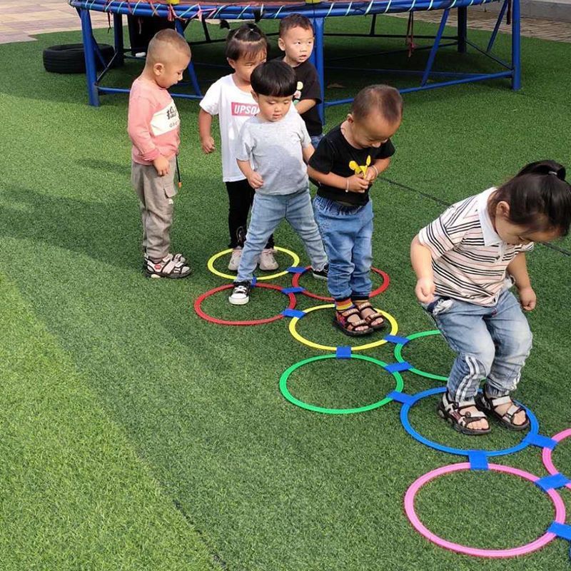 Large Hopscotch Adult Parent-Child Game Children Jumping Ball Kindergarten Hopscotch Physical Training Sensory Toys