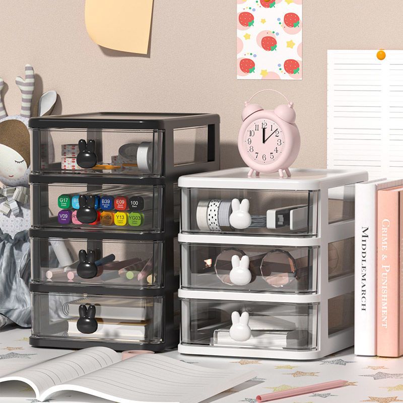 Drawer Desktop Storage Box Cosmetics Desk Dormitory Stationery Organizing Storage Box Desk Shelf Artifact