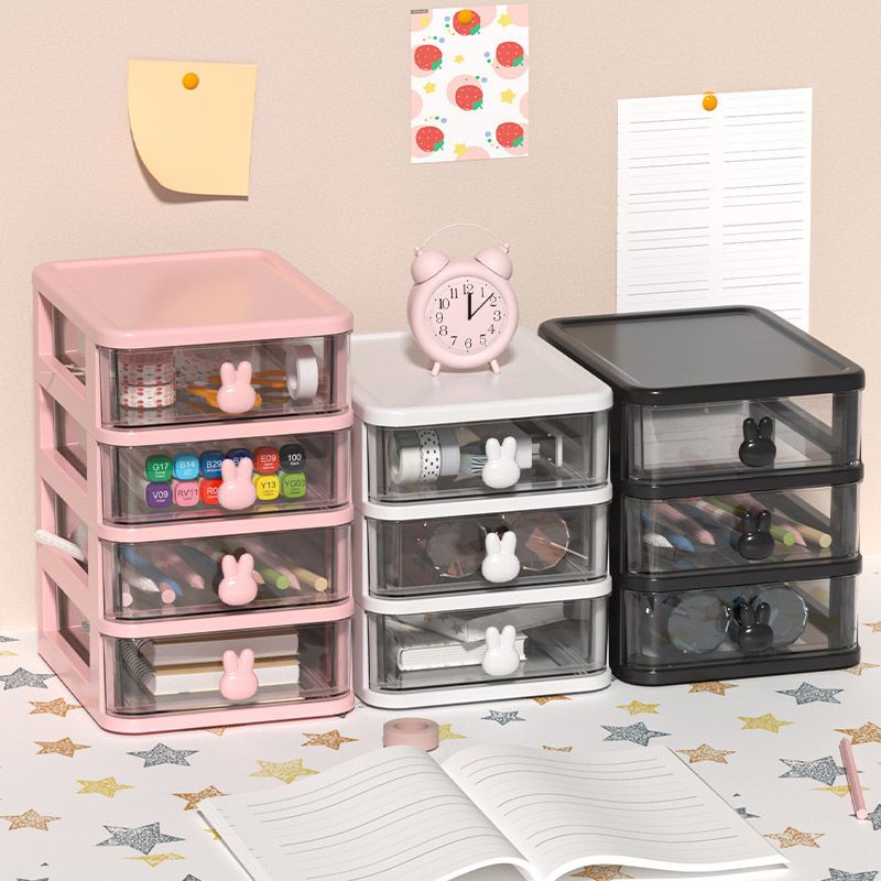 Drawer Desktop Storage Box Cosmetics Desk Dormitory Stationery Organizing Storage Box Desk Shelf Artifact