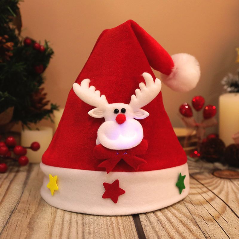 christmas hat luminous children‘s hat with light dress up christmas decorations elderly adult kindergarten gifts headdress