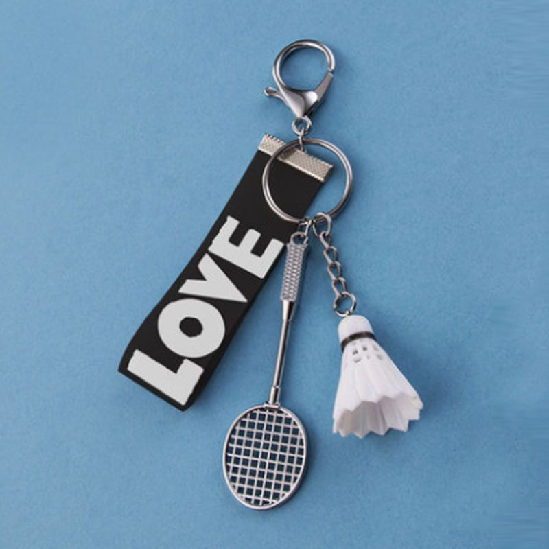 badminton keychain pendant creative personalized and cute car key chain ring men‘s and women‘s schoolbag bag charm