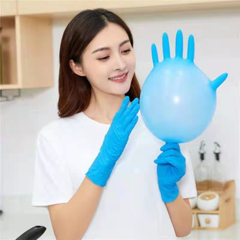 Disposable Gloves PVC Pink Nitrile Latex Food Grade Thickening and Wear-Resistant Waterproof Anti-Acid and Alkali Cooking Machine Repair