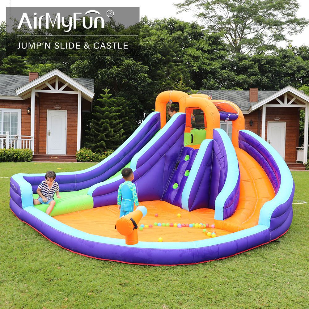 airmyfun double slide children‘s inflatable castle family pack paradise trampoline trampoline indoor outdoor naughty castle