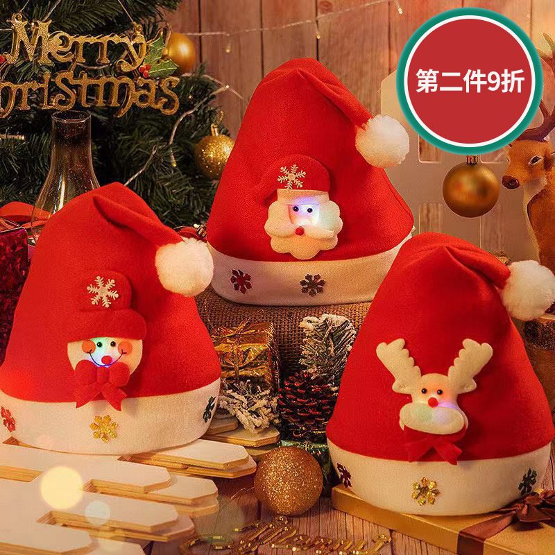 christmas hat adult and children red santa claus dress up headwear christmas gift christmas hat antler hat