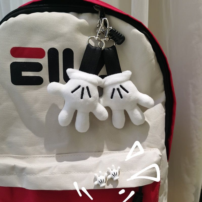 Cute Couple Gift Keychain Mickey Small Hand Plush Pendant Bag Ornaments Cartoon Mini Small Hand Brooch