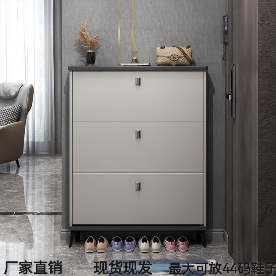 italian ultra-thin shoe cabinet home doorway door large capacity tipping bucket cabinet light luxury internet celebrity locker modern & minimalism