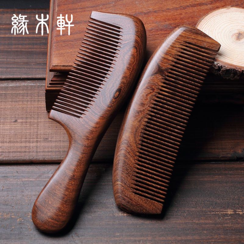 blackwood wooden comb children‘s household anti-static wood comb men‘s large wide teeth hair loss hair curling comb wooden comb peach wooden comb wooden comb