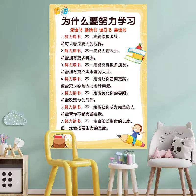 Family Rules and Regulations Wall Chart Children's Self-Discipline Living Room Creative Wall Chart Tsinghua Mother Quotation Children Inspirational Family Training Education