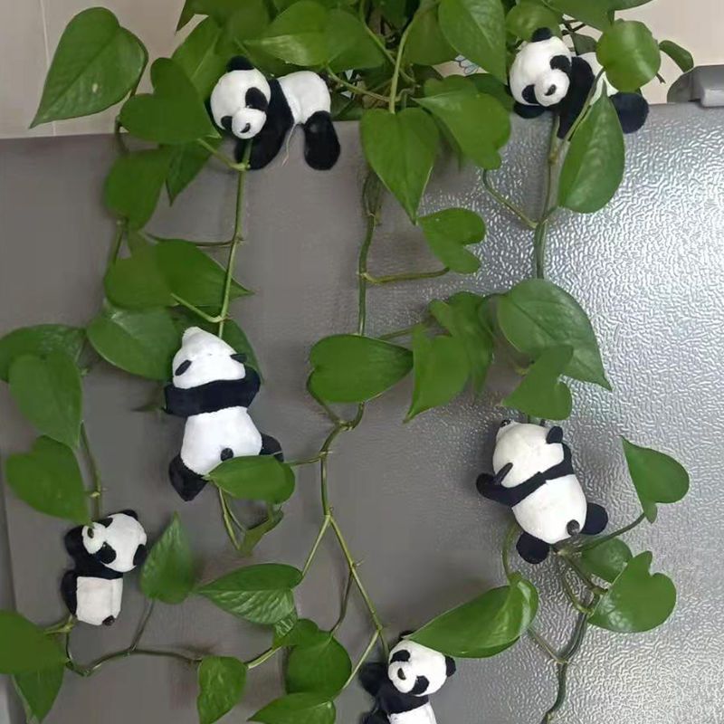 Creative Panda Plush Doll Magnet Refridgerator Magnets Magnetic Sticker Chengdu Base Same Travel Commemorative Gift