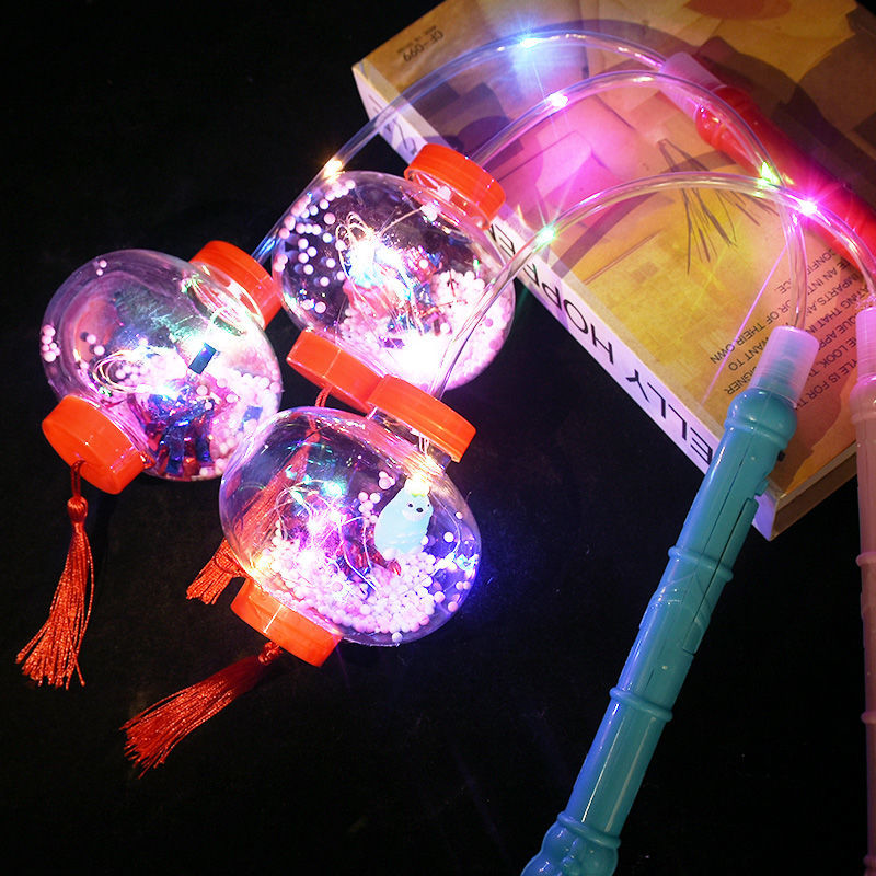 New Year Lantern Light-Emitting Portable Bounce Ball Flash Colorful Antique Palace Lamp Children's Stall Stall Night Market Toys