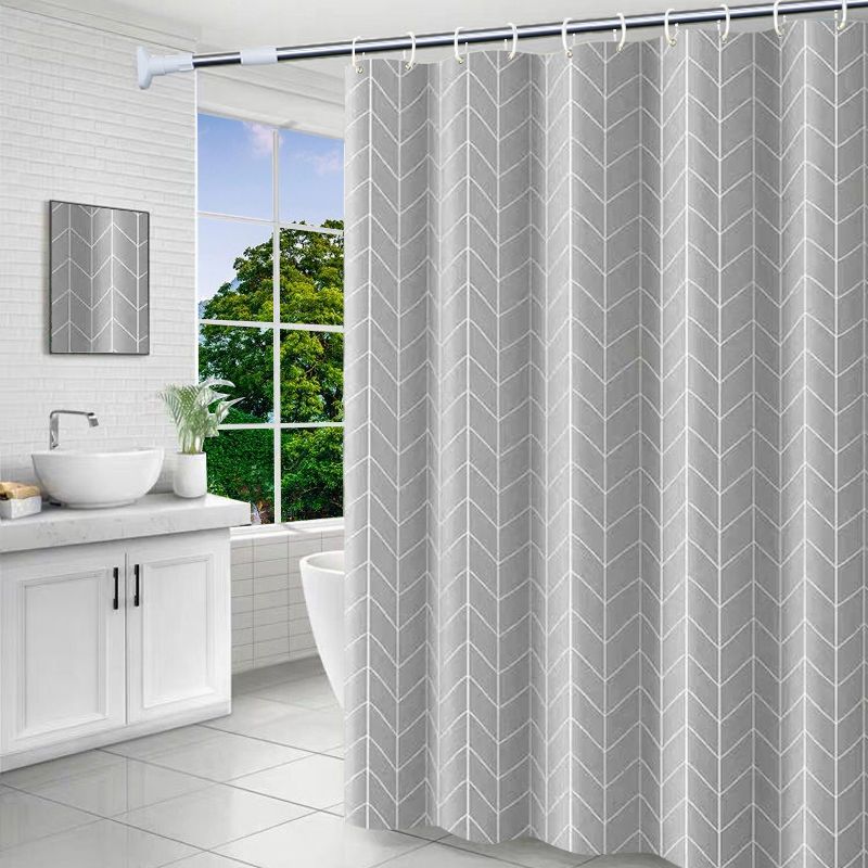 batoom shower curtain waterproof and mildew-proof shower curtain simple batoom curtain shower curtain set punch-free partition curtain curtain