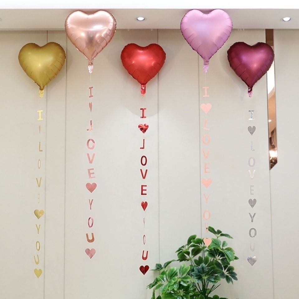 valentine‘s day wedding room decoration wedding wedding birthday party shop layout balloon love pendant package