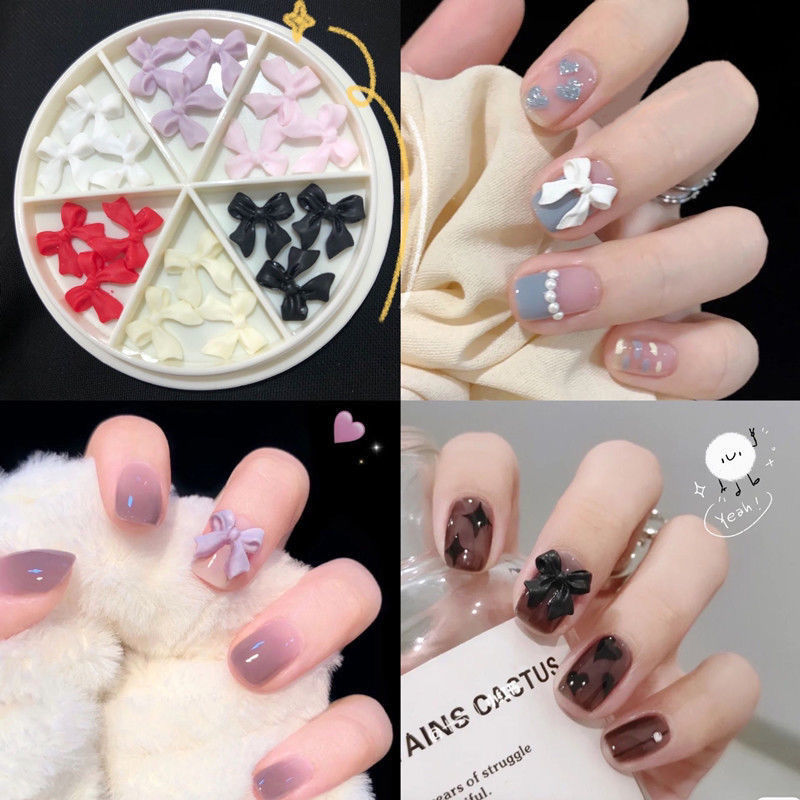 New Nail Ornament Bowknot Bear AB Dream Color Rhinestones Mixed Internet Hot Suit Student Nail Polish Decorative Diamond