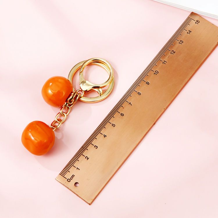 Good Persimmon Chengshuang Lucky Persimmon Car Key Ring Female Cute Package Pendant Key Chain Ring Girlfriends' Gift Friend